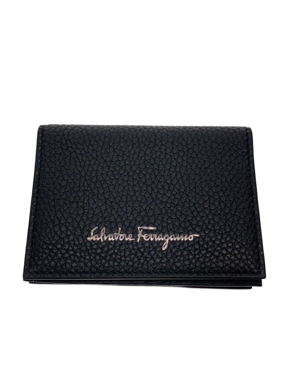 Salvatore Ferragamo Card Case Wallet Leather Black
